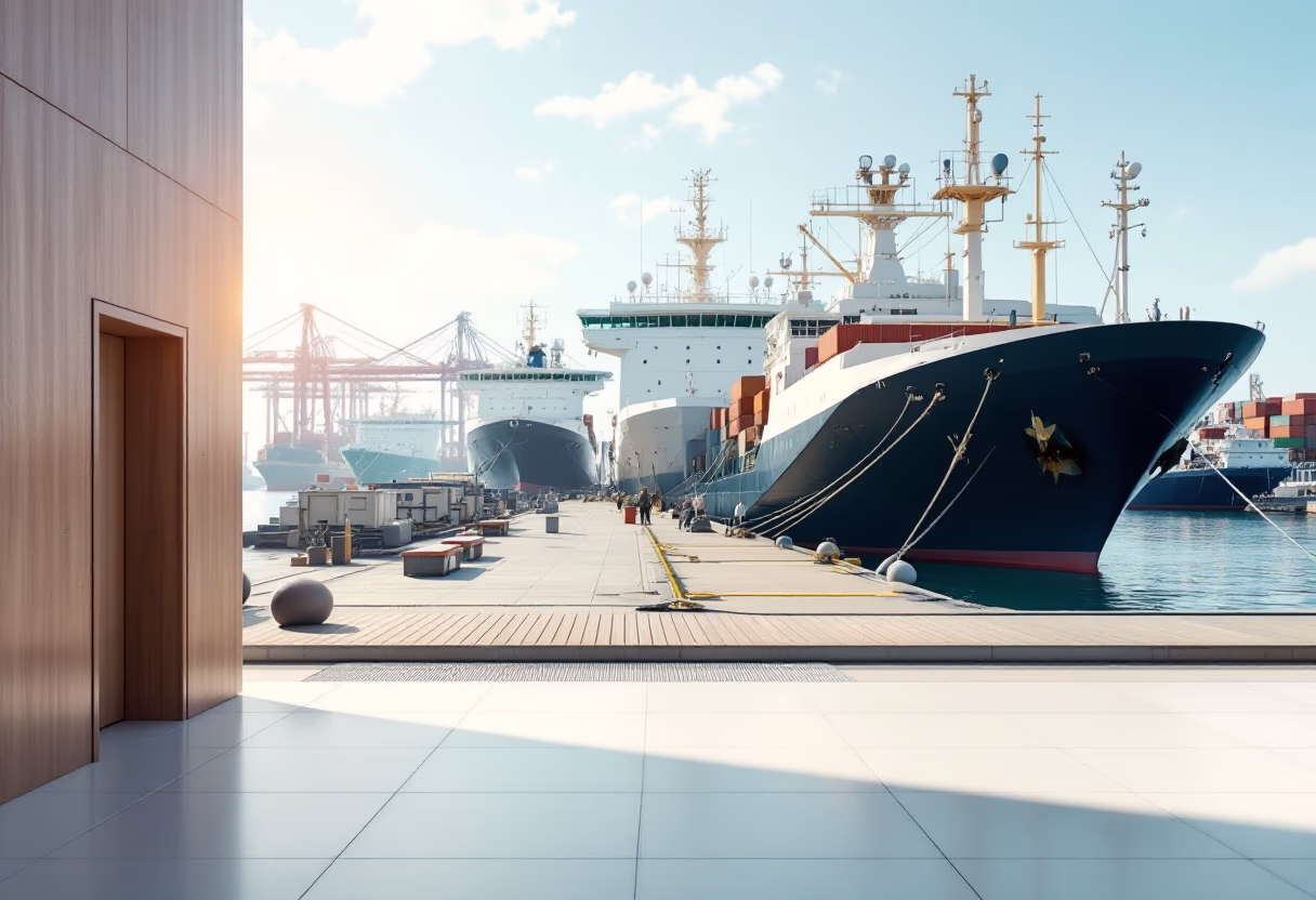 image of port infrastructure for maritime service